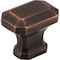 Jeffrey Alexander 1-1/4" Overall Length Brushed Oil Rubbed Bronze Emerald Ella Cabinet Knob 165DBAC - alternate 1